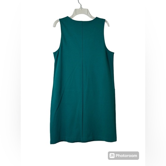 J. Jill Sleeveless Rounded Neck Knee Length Shift Dress Size‎ Large Green NWOT! - Picture 2 of 5